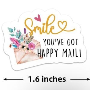 1.5” Stickers | Smile You’ve Got Happy Mail | Set of 25